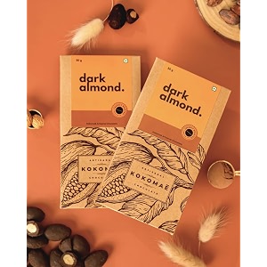kokomae dragess  dark chocolate coated almonds  premium amp artisanal  vegan  made with cocoa powder amp cocoa butter  clean ingredients  no palm oil 50g each pack of 2