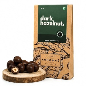 kokomae dragees  dark chocolate  organic  vegan i coated nut i healthy pure amp natural hazelnut pack of 1