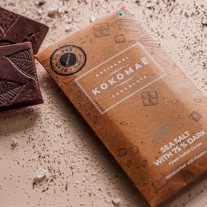 kokomae bean to bar chocolate gift hamper pack of 5 barsdark chocolatehandmade chocolatehazelnut chocolatesea salt chocolatechocolate gift packfinest cocoa beanschocolate gift box - 50g each