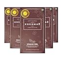KOKOMAE - Dark Chocolate with Candied Orange Peel (Pack of 5) | Belgian Dark Chocolate Bar