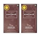 KOKOMAE - Dark Chocolate with Candied Orange Peel (Pack of 2) | Belgian Dark Chocolate Bar