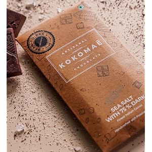 kokoma bean to bar collection 75 dark chocolate with sea salt pack of 1