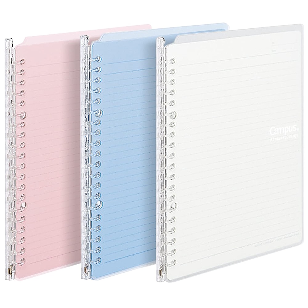 Light Binders Kokuyo Campus Smart Ring Binders 3 Pack, B5 Light Colors Binder ...