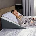 Kolbs Bed Wedge Pillow for Sleep Apnea, FSA Eligible Acid Reflux, and Back Pain Relief, with Chic Jacquard Cover - Headboard Wedges for Sleeping (Standard Wedge 12" Height)