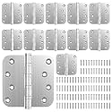 KOLET Ball Bearing Door Hinges, 4 x 4 Inches, Brushed Nickel, 12 Pack