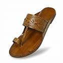 Kolhapuri Chappal for Men Original, Pure Leather Handcrafted Traditional Kolhapuri Chappal for Man Formal Footwear for Weddings &amp; Parties, Ethnic Wear &amp; Daily Comfort