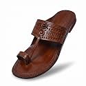 Kolhapuri Chappal for Men Original, Semi-Premium Leather Semi-Handcrafted Traditional Kolhapuri Chappal for Man Formal Footwear for Weddings &amp; Parties, Ethnic Wear &amp; Daily Comfort