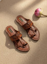 Kolhapuri Men Flats Sandal Brown 7