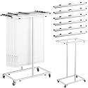 Kolldenn Mobile Blueprint Storage Rack with 6 Clamps 4 Wheels, 30 Inch
