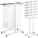 Kolldenn Mobile Blueprint Storage Rack with 6 Clamps 4 Wheels, 24 Inch