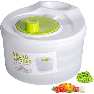 kolorfish salad spinner large capacity for vegetable water drain fruits vegetable lettuce washer with handle easy to spin and clean