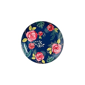 kolorobia decorative wall platestand amp metal hook misty blue roses hanging wall plate 10inch gift box packaging ceramic wall plate for wall dcor i home dcor i living room i office