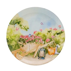 kolorobia decorative wall platestand amp metal hook homely garden hanging wall plate 7inch gift box packaging ceramic wall plate for wall dcor i home dcor i living room i office