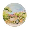 KOLOROBIA Decorative Wall Plate|Stand &amp; Metal Hook| Homely Garden |Hanging Wall Plate| 7inch |Gift Box Packaging |Ceramic Wall Plate for Wall Décor I Home Décor I Living Room I Office