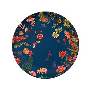 kolorobia decorative wall platestand amp metal hook floral bliss blue hanging wall plate 7inch gift box packaging ceramic wall plate for wall dcor i home dcor i living room i office