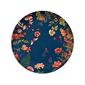 KOLOROBIA Decorative Wall Plate|Stand &amp; Metal Hook| Floral Bliss Blue |Hanging Wall Plate| 7inch |Gift Box Packaging |Ceramic Wall Plate for Wall Décor I Home Décor I Living Room I Office