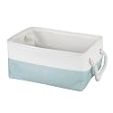 Kolorr CottonCove Cloth Basket/Bag - Medium - Pack of 1 I Fabric Storage Cubes Organizer with Handles Foldable Storage Baskets for Organizing Toys, Books, Shelves, Closet, Large Storage Box - Blue