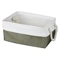 Kolorr CottonCove Cloth Basket/Bag - Medium - Pack of 1 I Fabric Storage Cubes Organizer with Handles Foldable Storage Baskets for Organizing Toys, Books, Shelves, Closet, Large Storage Box - Coffee