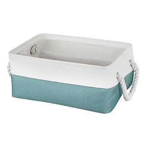 kolorr cottoncove cloth basketbag - medium - pack of 1 i fabric storage cubes organizer with handles foldable storage baskets for organizing toys books shelves closet large storage box - green