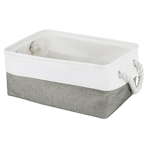 kolorr cottoncove cloth basketbag - medium - pack of 1 i fabric storage cubes organizer with handles foldable storage baskets for organizing toys books shelves closet large storage box - grey