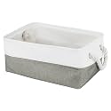 Kolorr CottonCove Cloth Basket/Bag - Medium - Pack of 1 I Fabric Storage Cubes Organizer with Handles Foldable Storage Baskets for Organizing Toys, Books, Shelves, Closet, Large Storage Box - Grey