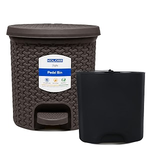 kolorr magnum 14l dustbin with inner - dark brown
