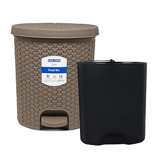 kolorr magnum 14l dustbin with inner - lt brown
