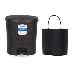 kolorr magnum 6l dustbin with inner - dark brown
