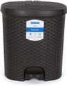 KOLORR Magnum Pedal Dustbin Garbage Waste Bin with Lid for Home, Kitchen, Office Plastic Dustbin (Brown)