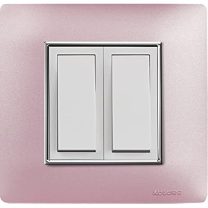 kolors 18 module modular switch plate only cover plate is included with inner plate polycarbonate cosmic lilac with silver line kbc selekt