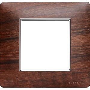 kolors 4 module modular switch plate only cover plate is included with inner plate polycarbonate mahogany walnut with silver line kbc selekt