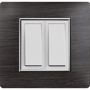 kolors 6 module dark sapele push button switch polycarbonate on-off operation