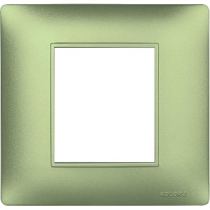 kolors 8 module square forest green matt metallic modular switch plate cover with inner plate polycarbonate push button actuator on-off operation mode