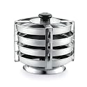 Komal Stainless Steel Dhokla Stand4 PlatesSilver