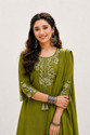 KOMELY Women Kurta Pant Dupatta Set