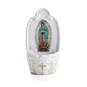 KOMI Porcelain Catholic Holy Water Font Our Lady of Guadalupe Holy Water Font for Entrance of Home Church Wall Hanging Decor Gift for First Communion Confirmation Housewarming Catholic