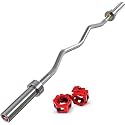 Konark Fitness 4 Feet Curling Olympic Barbell Rod Bench Press, Deadlift, Powerlifting, Cross Training (28 mm Internal Dia and 50mm Outer Dia) with Two PVC Lock