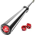 Konark Fitness 7 Feet Olympic Barbell Rod Bench Press, Deadlift, Powerlifting, Cross Training (28 mm Internal Dia and 50mm Outer Dia) with Two Impoted PVC Collar