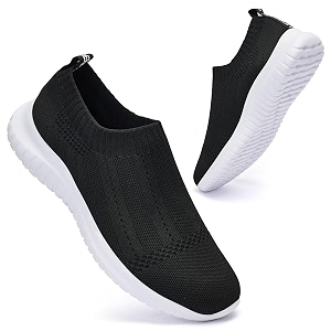 konhill Womens Slip On Sneakers Lightweight Knit