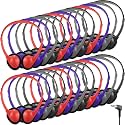Konohan 32 Pack Headphones Bulk for Classroom Student, Cute Color