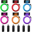 Konohan 6 Pack 16.4 ft El Wire Lights, Wearable LED Lights for Costume DIY