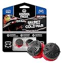 KontrolFreek Call of Duty: Black Ops Cold War Performance Thumbsticks for PlayStation 4 (PS4) and PlayStation 5 (PS5) | 2 High-Rise, Convex | Black/Red