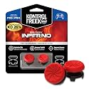 KontrolFreek Fps Freek Inferno For Playstation 4 (PS4) And Playstation 5 (PS5) Controller | Performance Thumbsticks | 2 High-Rise Concave | Red