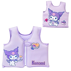 koochie-koo printed cool beachpool party float vest swimming training vest life jacket for kids from 2 to 3 years 33 to 42 lbs pack of 1 purple