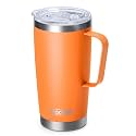 koodee Travel Coffee Mug with Lid, 20 oz Insulated Coffee Mug Stainless Steel Double Wall Camping Coffee Cup, Spill Proof (Cosmic Orange)