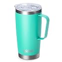 koodee Travel Coffee Mug with Lid, 20 oz Insulated Coffee Mug Stainless Steel Double Wall Camping Coffee Cup, Spill Proof (Teal)