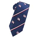 KOOELLE Men's American Flag Necktie Striped Patriotic Tie