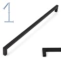 KOOFIZO 1 Pack 12-3/5 in Matte Black Cabinet Pull, Black Drawer Handle 1816