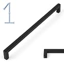 KOOFIZO 1 Pack 7-1/2 in Matte Black Cabinet Pulls, Black Drawer Handle 1816