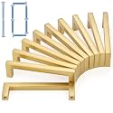 KOOFIZO 10 Pack 3-3/4 in Brushed Gold Cabinet Pulls, Drawer Handles 1816